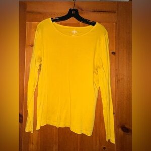 St. John's Bay Vibrant Yellow Long Sleeve Top-worn once not dried